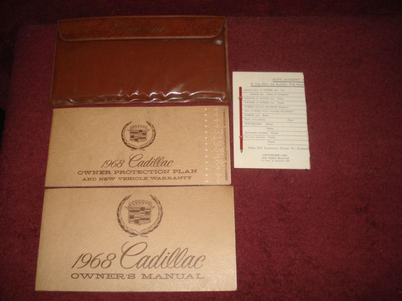 1968 cadillac owner's manual set inc owner protection plan  / nice items!!!