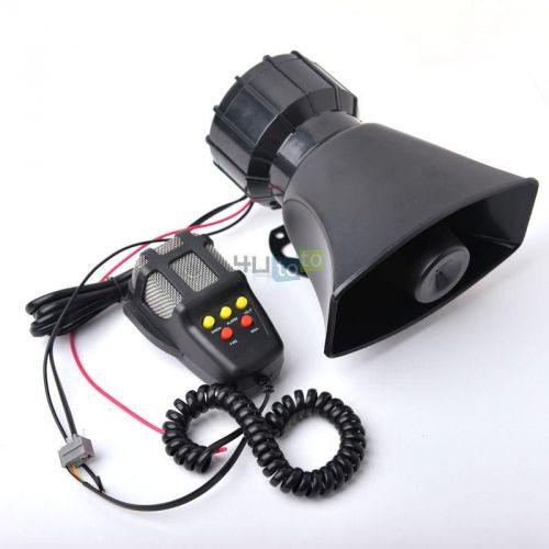 Upgraded system 12v 100w car warning alarm fire loud siren horn kit speaker mic