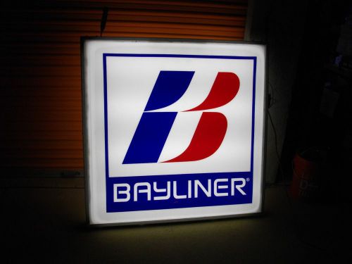 Bayliner boats lighted dealer sign collector amercan sign and advertising