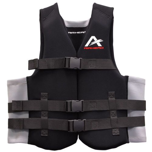 Airhead watersport adult comfort flex neoprene life vest black/silver