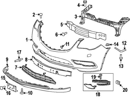 Buick 20983415 genuine oem air deflector