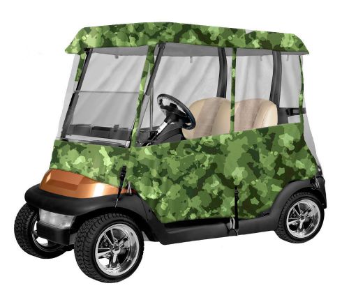 Armor shield 2 passenger golf cart 4 sided enclosure camouflage