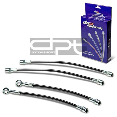 For audi a4/s4 replacement front/rear stainless hose black pvc coated brake line