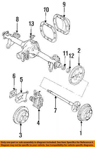 Gm oem brake-rear-mount plate left 10444626