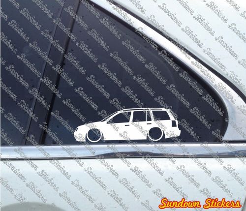 2x lowered low volkswagen vw jetta mk4 /bora , station wagon vag  stickers -s424