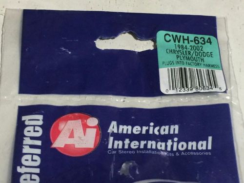 Dodge jeep car stereo  wiring harness wire aftermarket radio install  cwh634 ai
