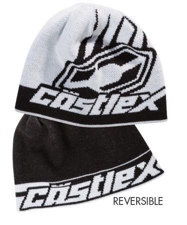 Castle x racewear beanie hat flip-it white