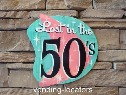 Lost in the 50&#039;s embossed die cut 1950&#039;s atmosphere man cave garage diner cafe