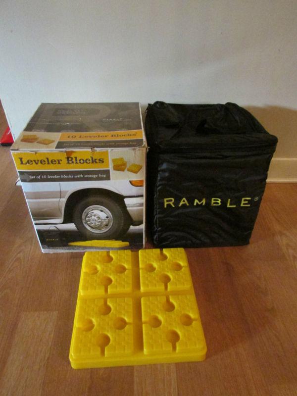 Ramble leveling rv blocks, 10 in a set and nylon case is included