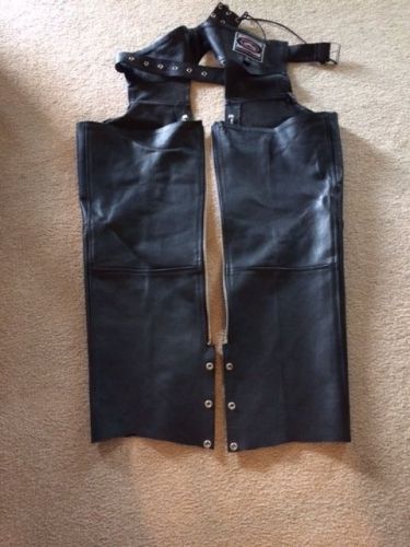 Ladies river road leather chaps, large.  excellent condition.