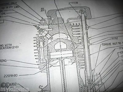 Shovelhead drawing 2views engine blueprint harley davidson fxr flh shovel head