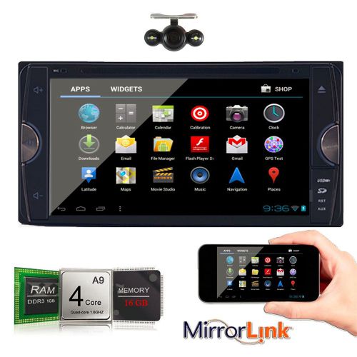 Quad core 7" android 4.4 car dvd player gps radio bt wifi mirror link for toyota