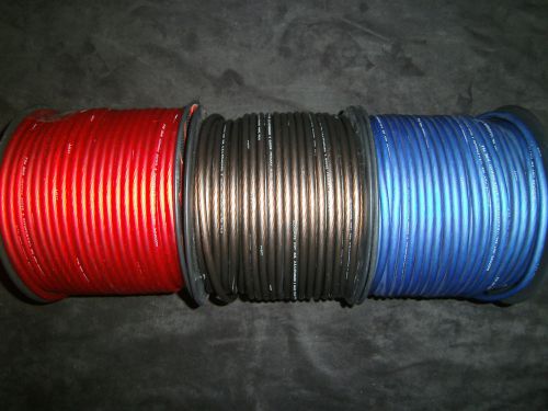 8 gauge wire 100 ft each color red black blue awg cable superflex power ground