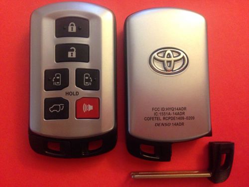 Toyota sienna keyless entry remote fob hyq14adr/with balde