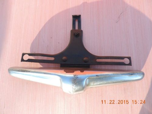 Vintage 1941 cadillac trunk lift / ornament &amp; license plate bracket - original