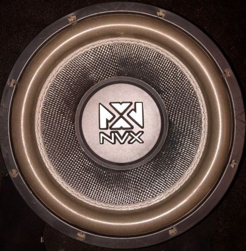 12" nvx vsw124v2 600w rms vs-series v2 dual 4-ohm car subwoofer audio sub used