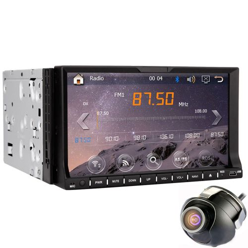 Double 2 din car gps hd dvd player bluetooth ipod tv aux-in stereo backup camera