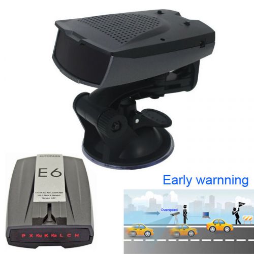 E6 car overspeed early warning radar laser detector x k ku ka voice safety alert