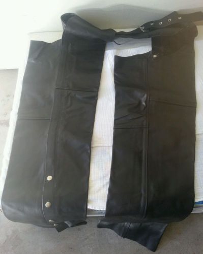 Women's leather motorcycle chaps l