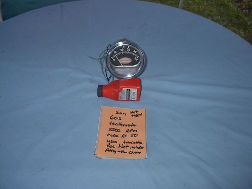 1960s sun rc 50 tachometer galaxie farelane nova chevele camoro 5000 rpm