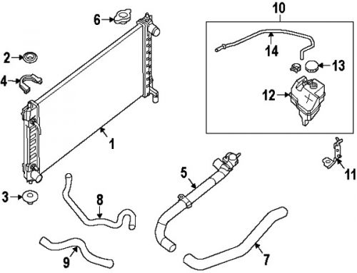 Nissan 215013ta0a genuine oem upper hose