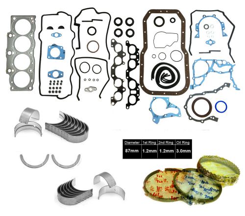 98-01 toyota camry solara 2.2l 5sfe full set rings main rod bearings set