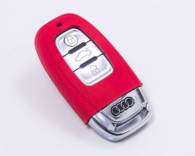 Agency power ap-key-12477 red rubber key fob protection case fit audi a4 a5 a6