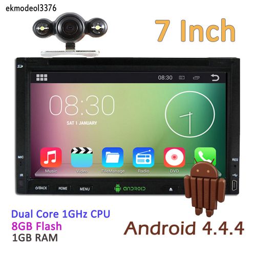 Universal 2 din 7" dual-core pure android 4.4 os car stereo gps navi dvd player