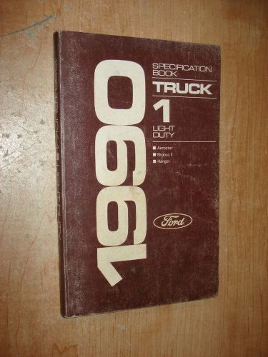 1990 ford truck specifications manual original book ranger bronco ii &amp; more