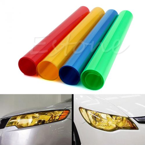 12"x40" rgb yellow car tint headlight taillight fog light vinyl smoke film sheet