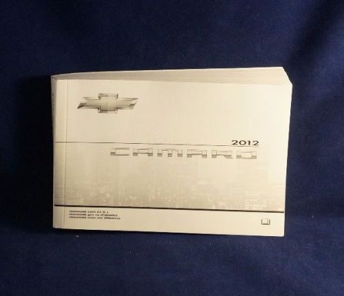 2012 chevy camaro owner's manual