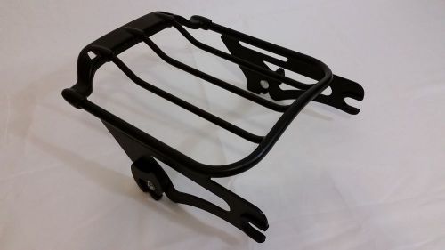 Matte black detachable harley luggage rack flhx flhr 2009 -2016