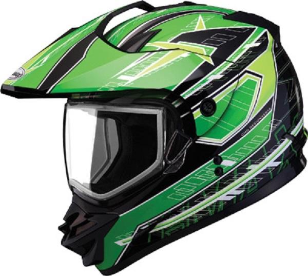 New 2014 2xl gmax gm11s nova green/black/white snow sport snowmobile helmet dot 