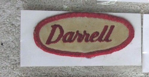 Vintage oval name patch ~ darrell ~ mechanics garage ~ used ~ approx 3&#034;