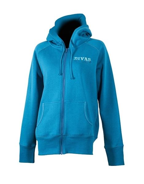 Divas snow gear ladies go to hoody/hoodie sweatshirt - blue (xs / x-small)