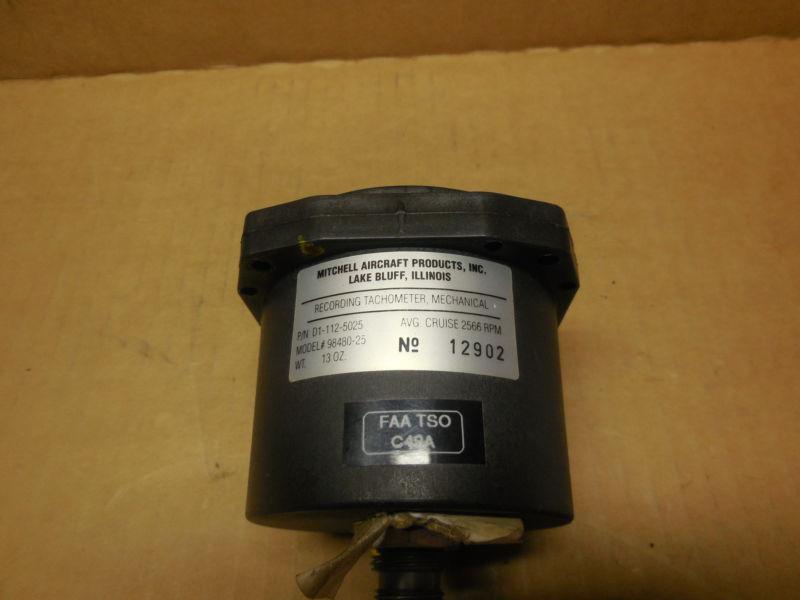 Aircraft Tachometer Mitchell Low Hours Cable Drive. Piper Beech Cessna, US $69.00, image 2