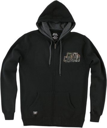 Metal mulisha sight mens zip up hoodie black/camo/white