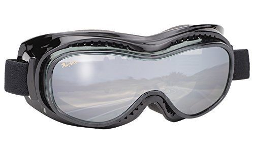 Pacific coast airfoil padded 'fit over glasses' riding goggles (black