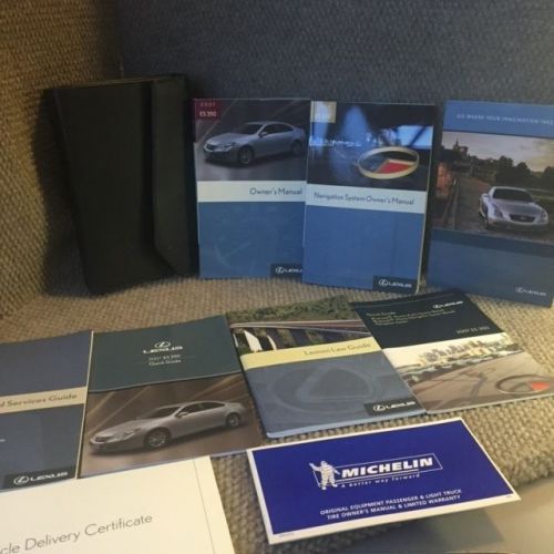 2007 lexus es350 owners manual set with navigation book and supplements and case