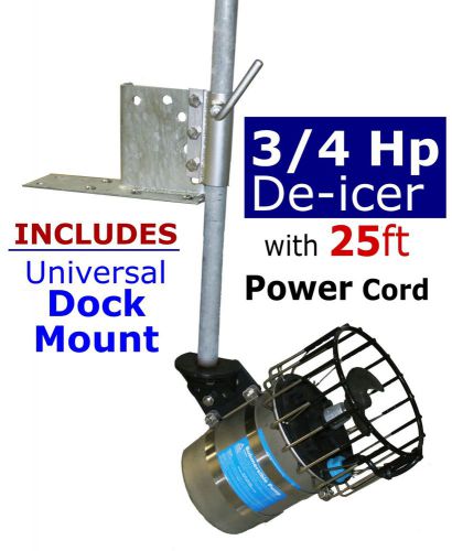 Kasco 3400d25 - 1 hp de-icer water agitator deicer for dock marina boat pond new