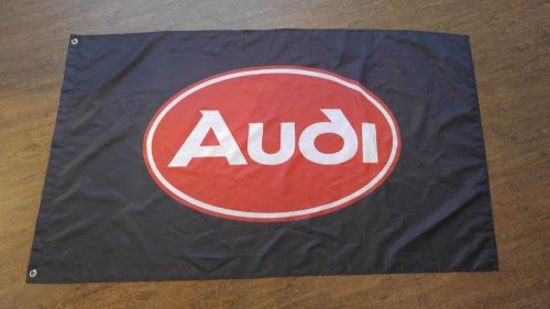Classic audi logo flag banner 3x5 90x150 urs4 urs6 quattro v8 coupe urq