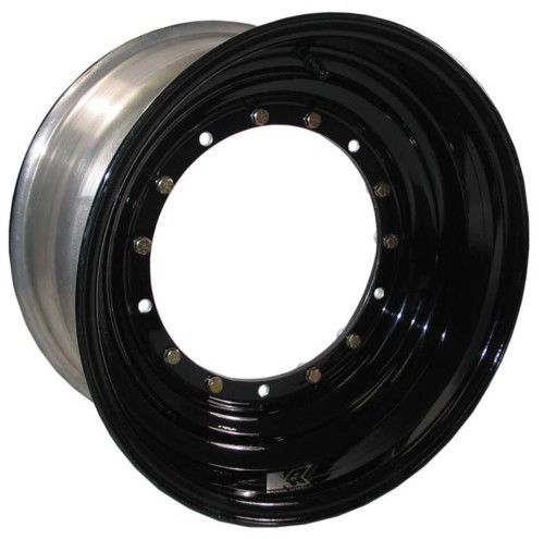 Keizer aluminum wheel,15 bolt direct mount sprint car,15x8&#034;,4&#034;,black