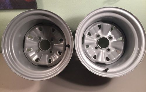 Two 12" 12x8.5 4/4 golf cart rim wheel for ez-go club car yamaha bad boy blemish