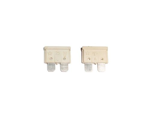 Set of 10 pcs. 25 amp auto (apr/atc/ato) white blade fuse 25a for universal