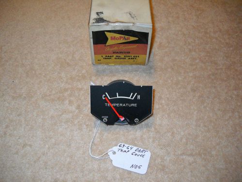 Nos mopar 1963-1964 dodge dart temperature temp gauge nice!