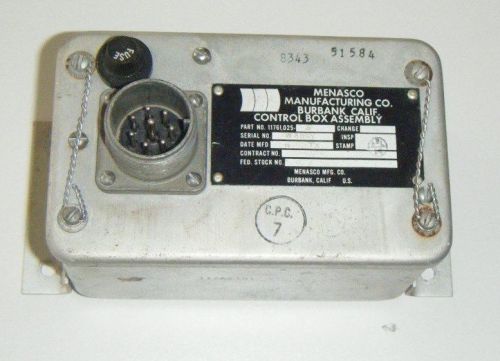 Menasco control box assembly p/n 1176l025-3