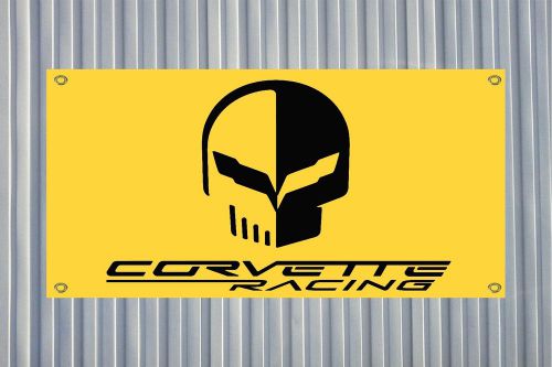 Corvette racing jake skull [18&#039;&#039;x36&#039;&#039;]