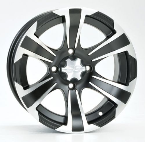 Itp ss312 aluminum wheel 12x7 machined w/matte black (1228442536b)