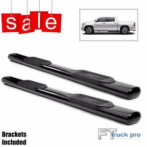 2007-2016 toyota tundra crew max 5" oval black nerf bar side step rails