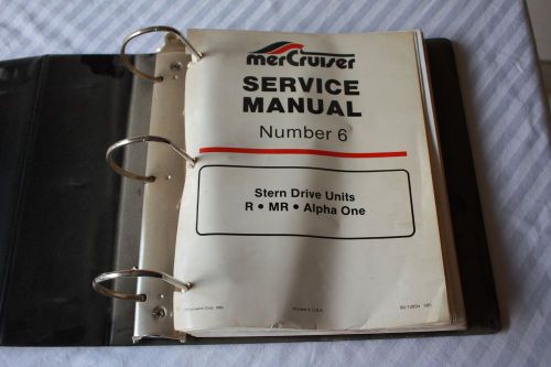 Mercruiser number 6 sterndrive r-mr-alpha one  service manual